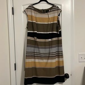 Brown/Black/Creme Striped Dress- Size 18W